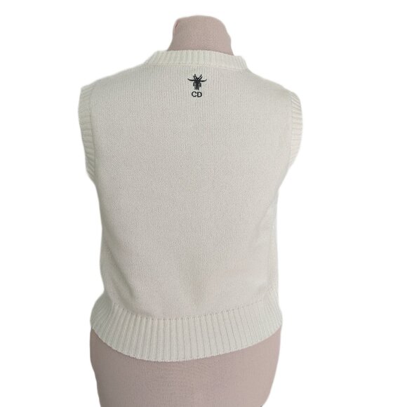 Abstract Cream Sweater Vest - Picture 3 of 5